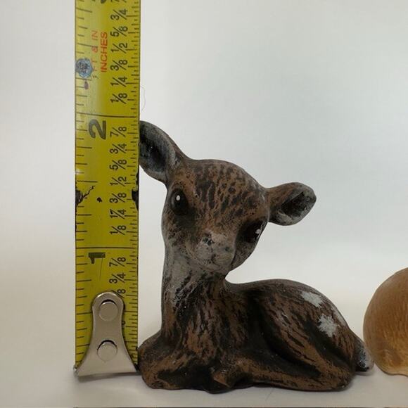 Lefton Figurine (1) Fawn/Deer (2) Unmarked Set, Animals Hand painted VTG - Picture 15 of 15